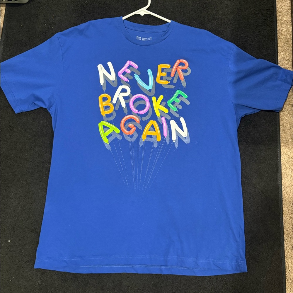 Blue Graphic Tee - Never Broke Again